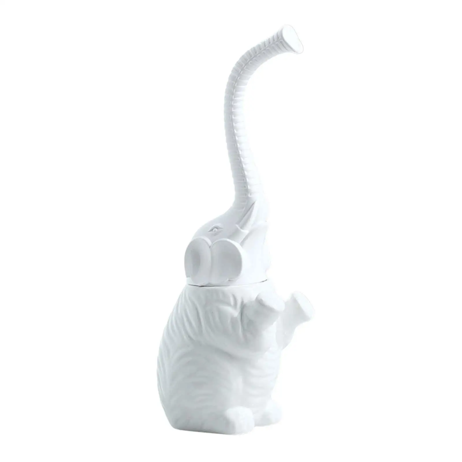 Elephant Statue Long Handle Toilet Brush and Resin Holder Kit Modern Bathroom Accessory for Household