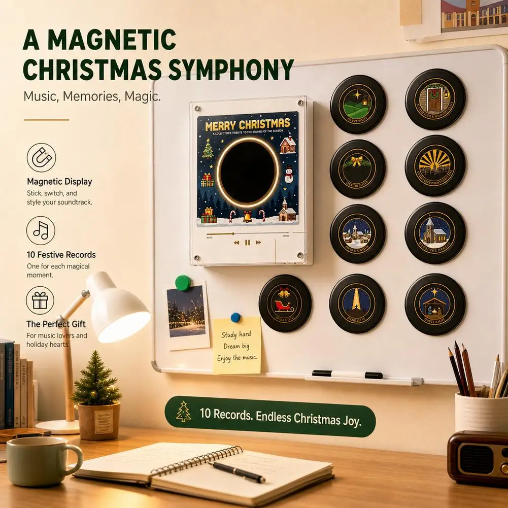 Christmas Magnetic Music Player Set Magnetic Tape Shape Music Magnetic Creative Refrigerator Magnet
