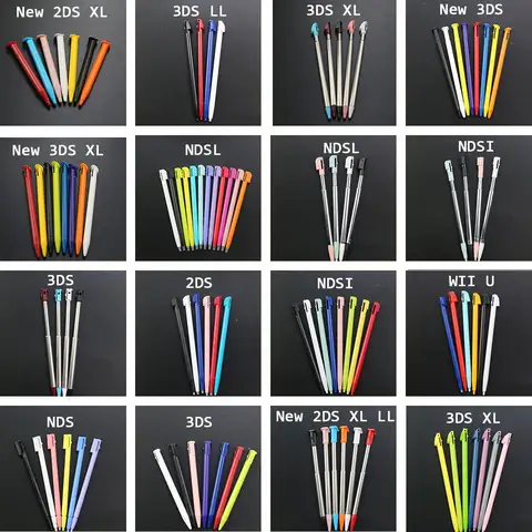 Touch Screen Pen Plastic Metal Retractable Stylus for 2DS 3DS New 2DS LL XL New 3DS XL LL for NDSL NDSi NDS DS Wii 2DS