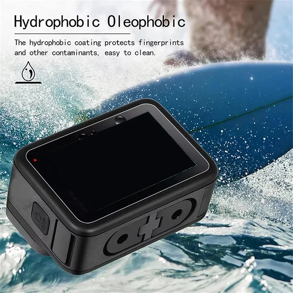 Защитные пленки из закаленного стекла для объектива спортивной камеры GoPro Hero 12, защитная пленка спереди и сзади, HD прозрачные пленки для GoPro