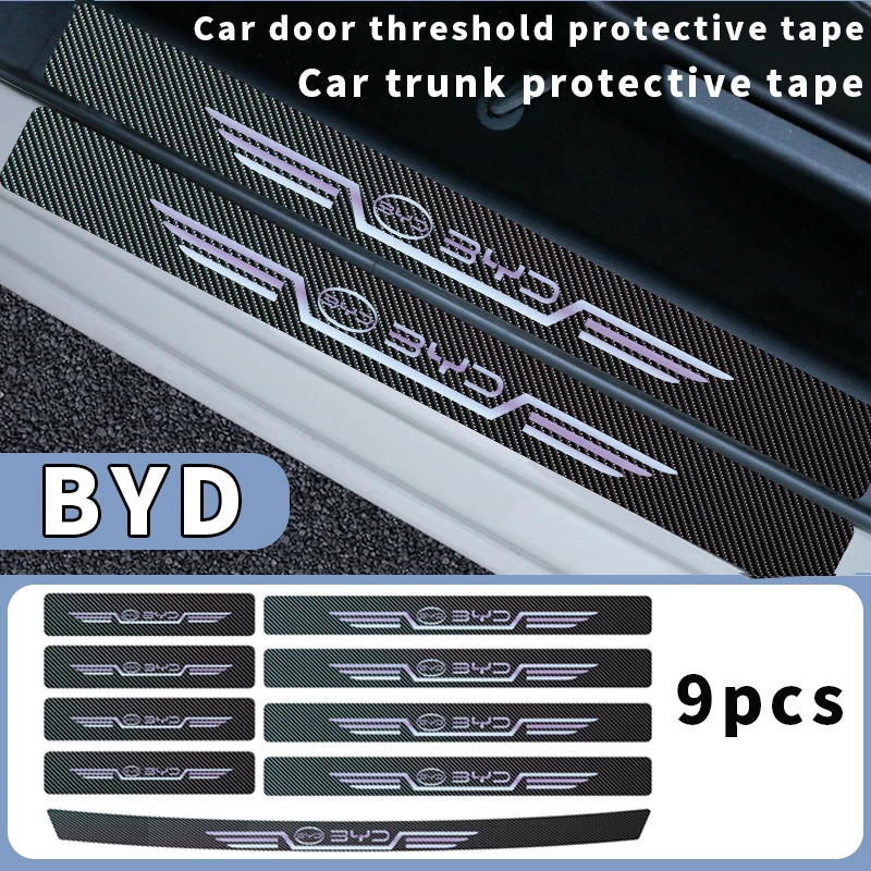 

Latest Styles Car Door Sill Threshold Carbon Fiber Sticker Car Trunk Protective Sticker For BYD Auto Accessories