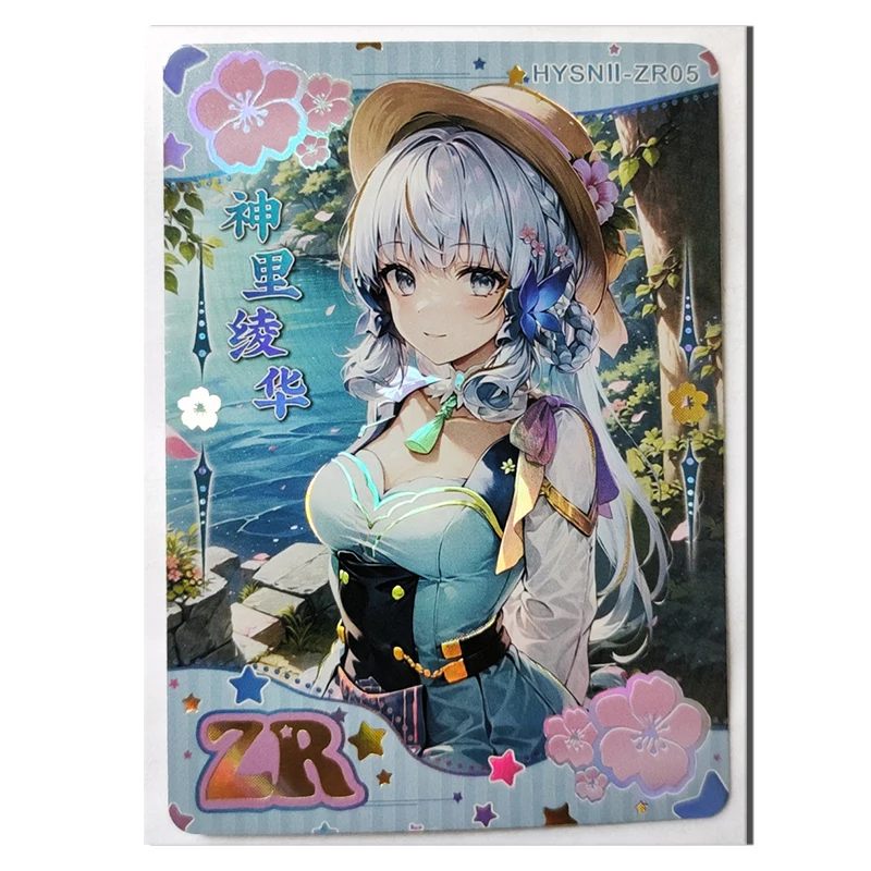 Goddess Story Flower girl ZR card Ganyu Mona Hatsune Miku Kamisato Ayaka Kaname Madoka Toy collection Birthday Christmas gift