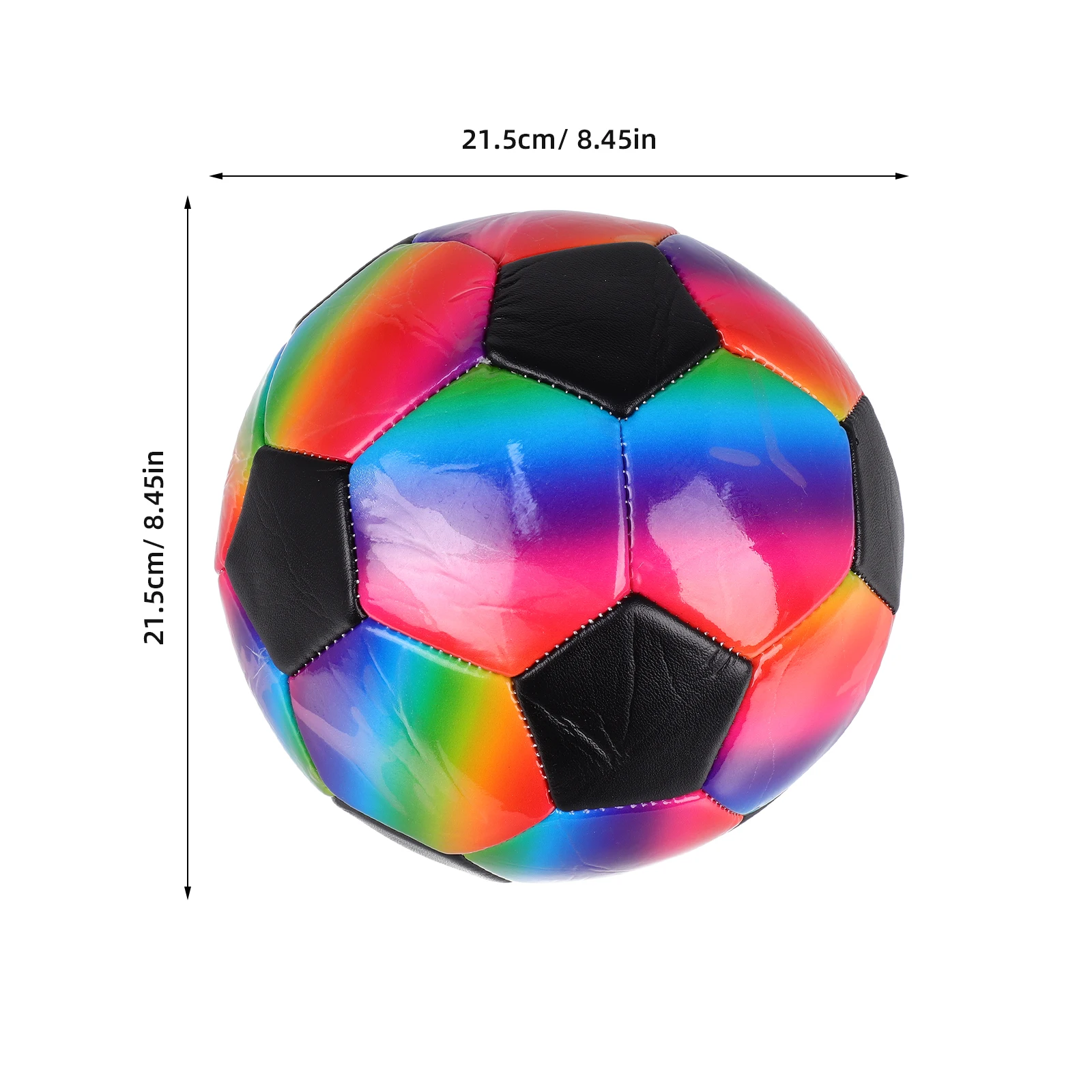 Bolas de futebol arco-íris 21,5 cm PVC Futebol inflável para crianças meninas meninos tamanho 5 brinquedos escola jardim jogar