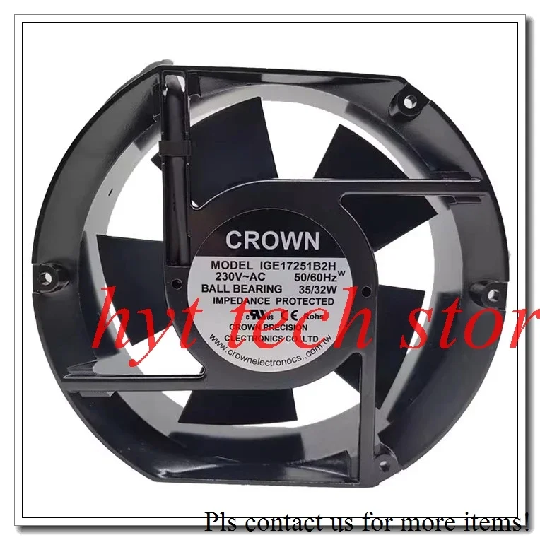 IGE17251B2H  17cm  Axial flow cabinet cooling fan,tested before shipment