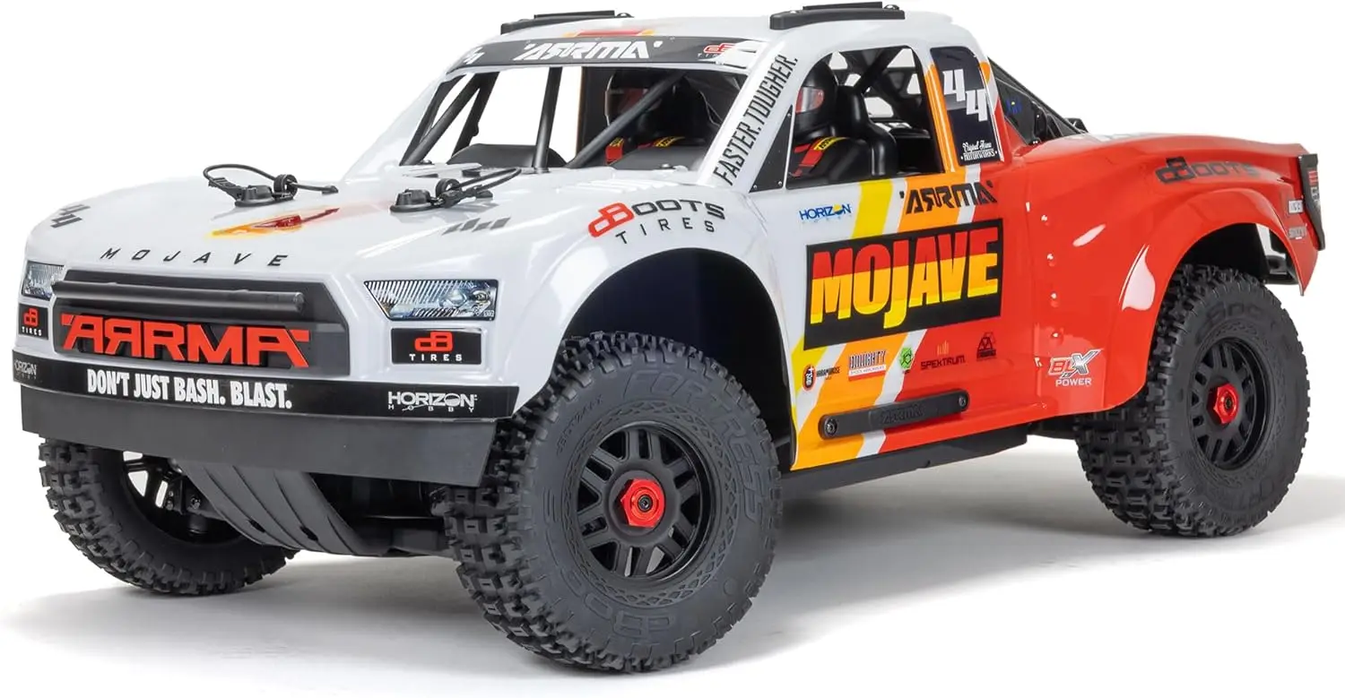 1/8th Scale 4X4 4S BLX Desert Truck RTR (Battery and Charger Not Included), White/Red RC Vehicle