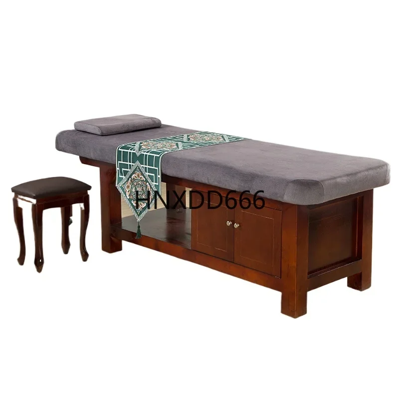 Solid wood massage beauty treatment bed acupuncture massage boning bed