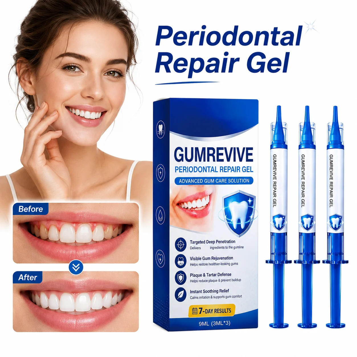 Advanced Gum Care Gel for Receding Gums Sensitive Gums Plaque Tartar Removal Gumline Soothing Oral Care Treatment