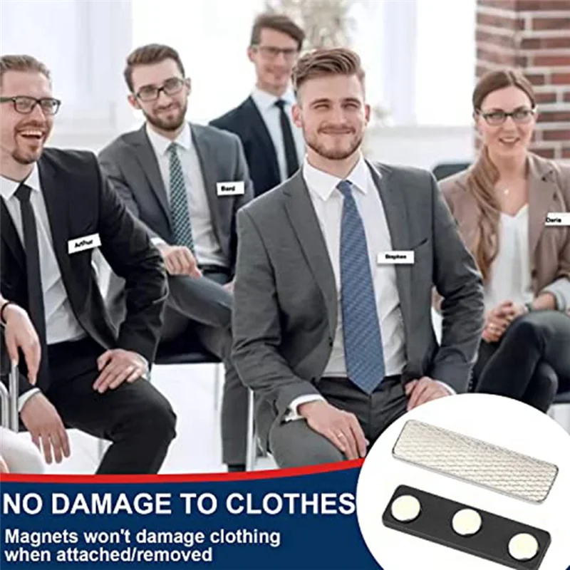 مجموعة علامات الأسماء المغناطيسية، حاملات شارات مغناطيسية مع 3 مغناطيسات قوية، مجموعة شارة اسم العمل/المعرف مكونة من 10 قطع ساخنة