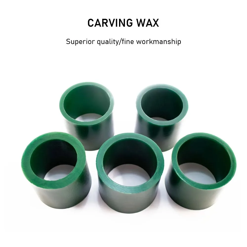 Green Hollow Wax Carving Tube for Jewelry Ring Making Casting Mold Kit Hard Wax Blank Round Tube Bangle Bracelet Modeling