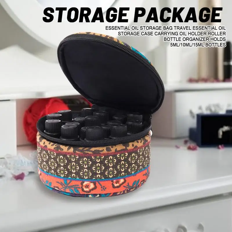 Essential Oil Storage Bag for 15ml 10ml 5ml Bottle Portable Travel Essentials Oil Storage Organizer Nagellak Tas Carrying Case