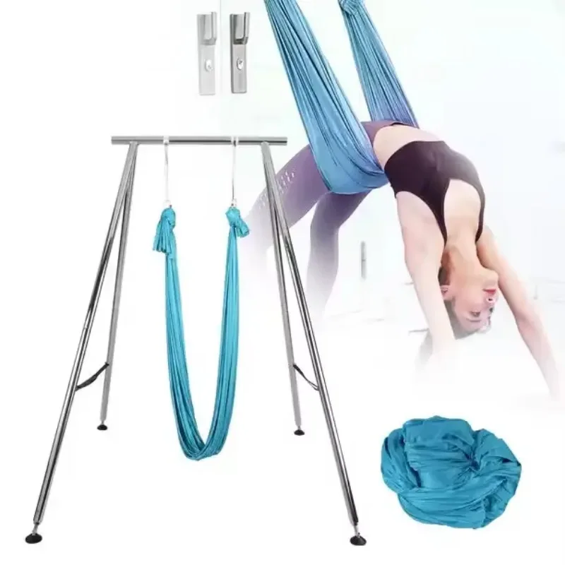 Foldable Portable Height Adjustable Yoga Swing Stand Frame Stable Durable For Aerial Yoga And Therapy Hammock Training