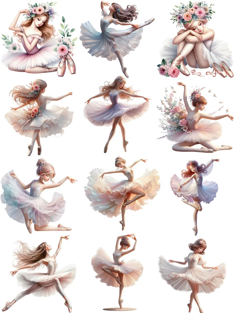 Ballet Girl Stickers Crafts And Scrapbooking stickers kids toys book Decorative sticker DIY Stationery