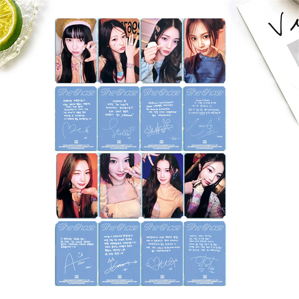 KPOP Hearts2Hearts The Chase Album Photocards H2H Member بطاقة بريدية JIWOO STELLA JUUN CARMEN مجموعة بطاقات Lomo على الوجهين