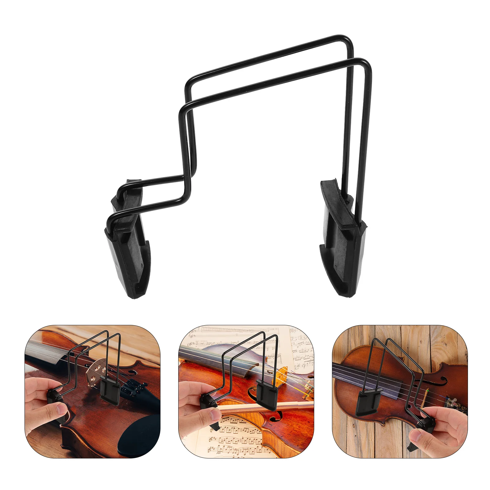 

3/4 Size Violin Bow Straightener Metal Process Design Soft Silicone Holder Easy Install Compact Lightweight Beginner