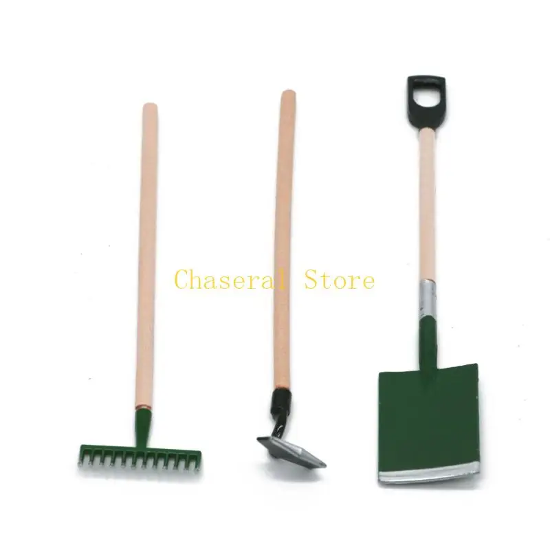 E7CE 12pcs Ornamento jardín en miniatura y herramientas para accesorios creación escenas casas muñecas