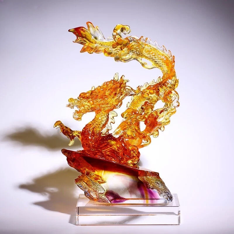 

Glazed Qinglong Ornament Lucky Town House Living Room Home High-end Decoration Crafts