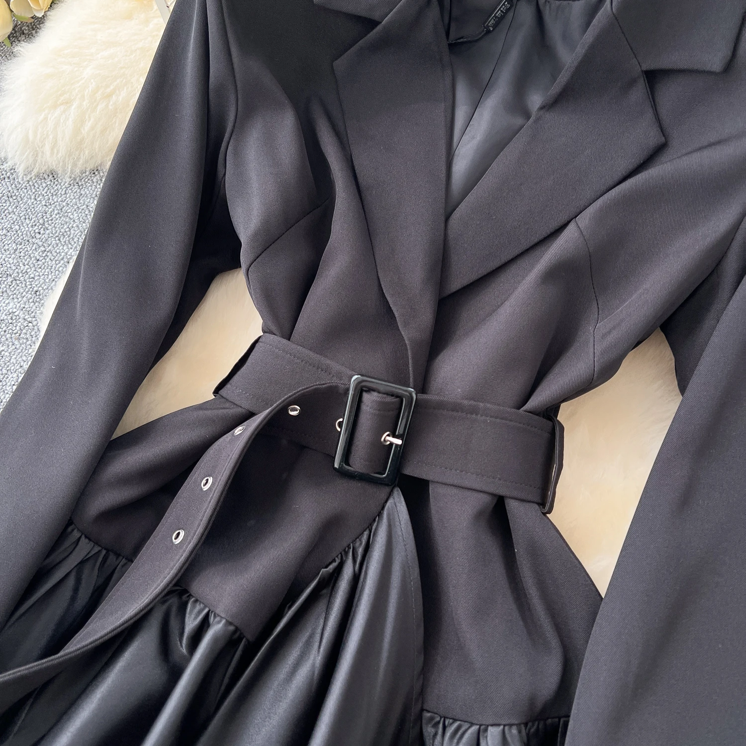 Eleganckie, szykowne sukienki maxi z wycięciem i wstawkami, sukienki francuskie na wieczorne przyjęcia, odzież damska w stylu high street.