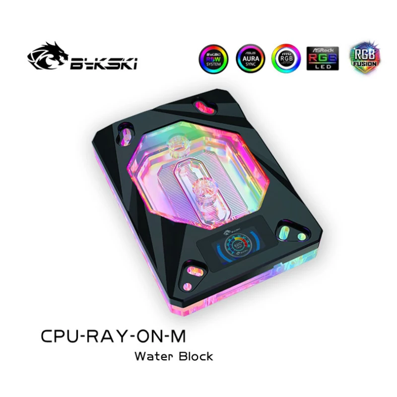 Bykski CPU użycie bloku wodnego dla AMD RYZEN3000 AM3 AM4 AM5 1950X TR4 X399 X570 płyta główna/chłodnica z wyświetlaczem temperatury OLED
