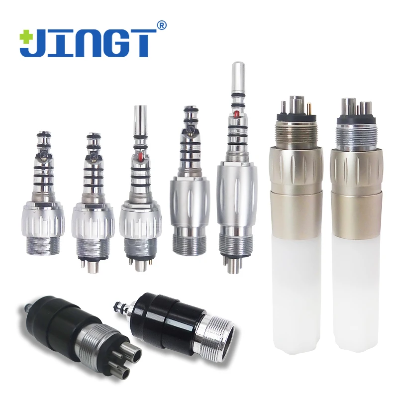 JINGT Dental 2/4/6Holes Quick Coupler Swivel Coupling For NSK/KAVO High Speed Handpiece LED coupling type Oral instrumens