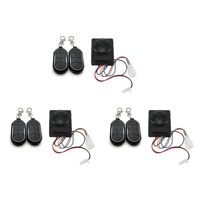 

N15R-3X Ebike Alarm System Dual Remote Control 36V 48V 60V 72V For Electric Bicycle/Scooter Ebike/Brushless Controller