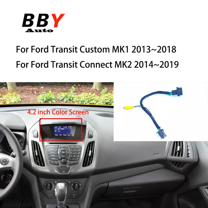 

Rear Camera Addon Interface Harness For Ford Transit Custom MK1 2013~2018 Ford Transit Connect MK2 2014~2019 4.2"color screen