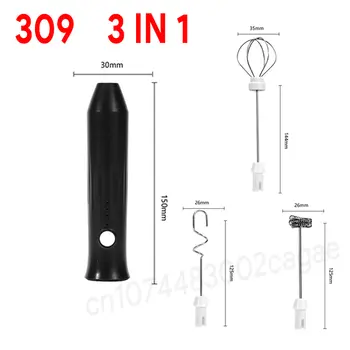 3 v 1 elektrický napěňovač mléka, dobíjecí šlehač vajec, metla na kávu, mixér, mini ruční napěňovač, vysoká rychlost, mixér na nápoje 3 rychlosti 6 nejlepší prodej dobíjení šlehače kávy - №6