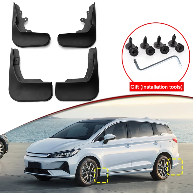 

Car Styling For BYD M6 Song Max 2021-2024 2025 ABS Car Mud Flaps Splash Guard Mudguards MudFlaps Front Rear Fender Accessories