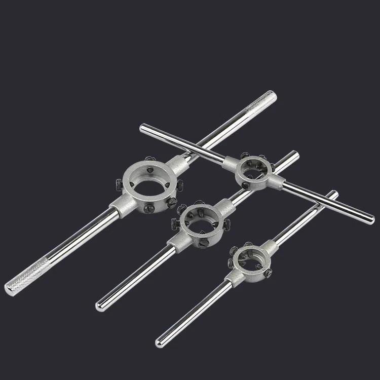1pcs Ronde Stansleutel Verstelbare Handmatige Stansleutel Houder Circulaire Sterven Handvat Handje Voor Sterft Threading Gereedschap voor M2 ~ M22