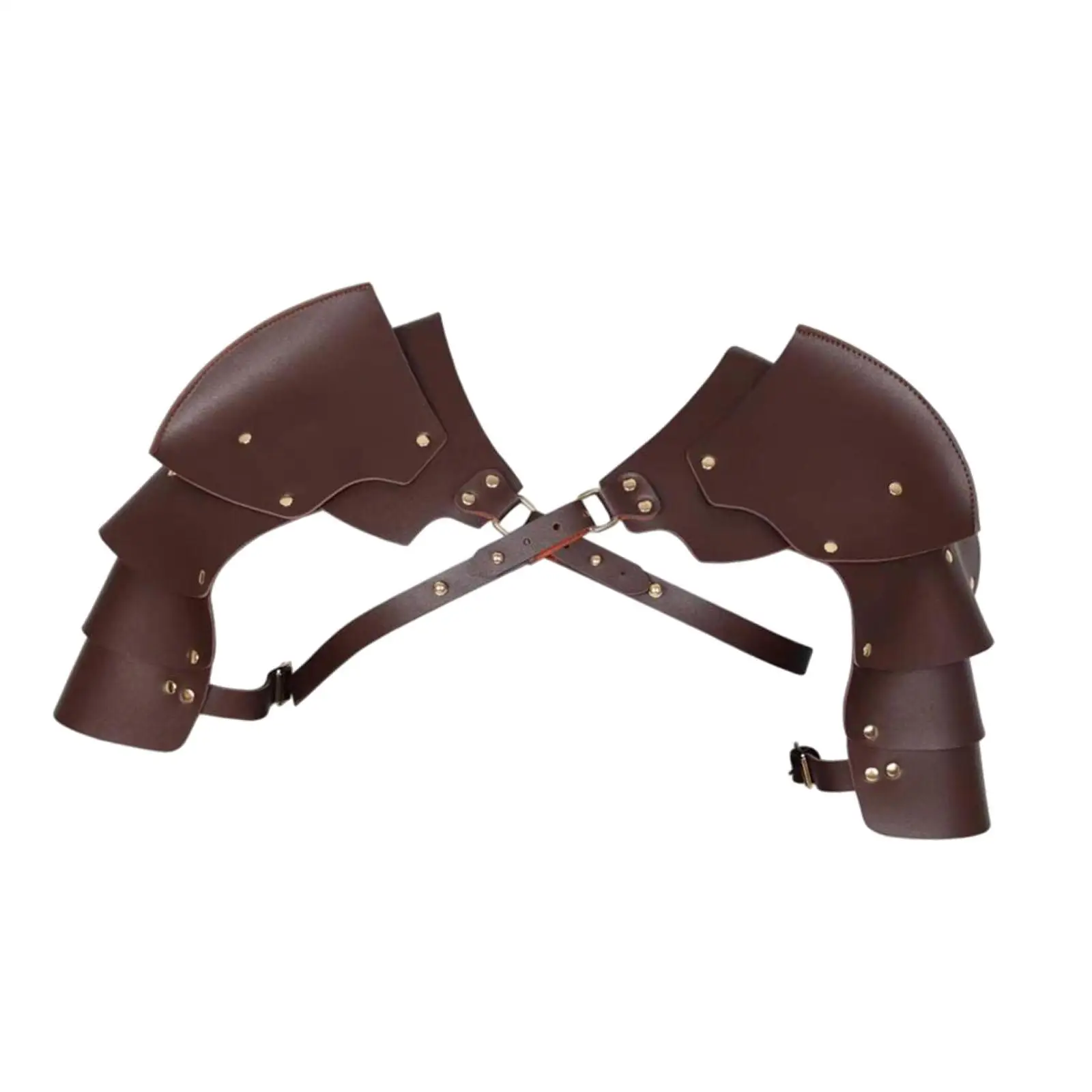 

Medieval Shoulder Pauldron Decorative Knight Costume PU Leather Shoulder Armors for Carnival Cosplay Prom Party Costume Dress up