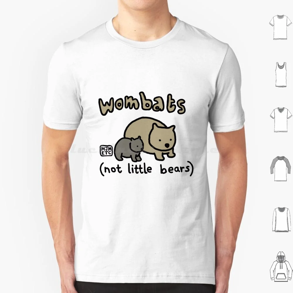 Wombat Mummy And Baby T Shirt Big Size 100% Cotton Wombat Vombatus Ursinus Cute Animal Animals Australian Vegan Bears Kawaii