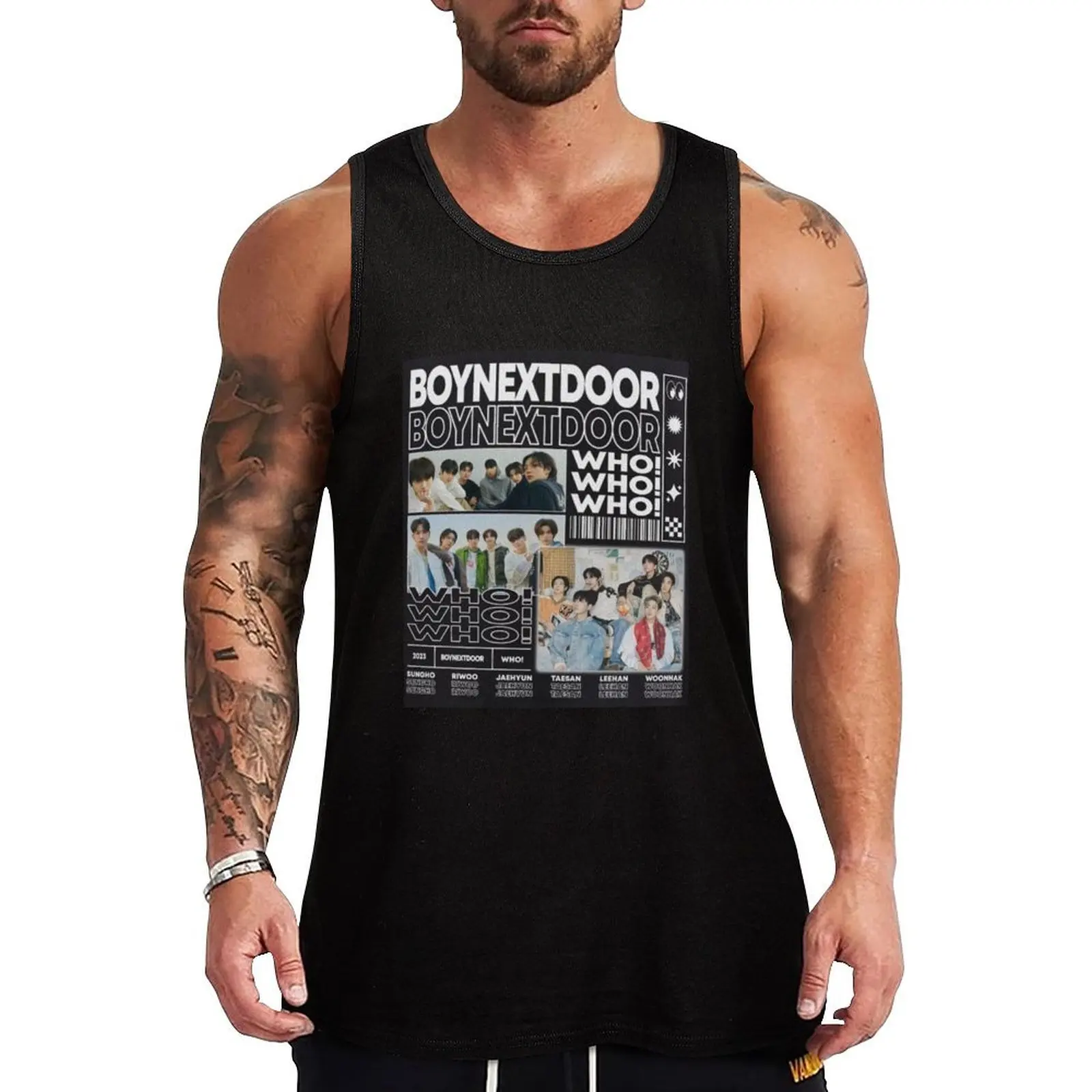 BOYNEXTDOOR black and white hot sexy concept kpop boy group members poster JAEHYUN, SUNGHO, RIWOO, TAESAN, LEEHAN, WOON Tank Top