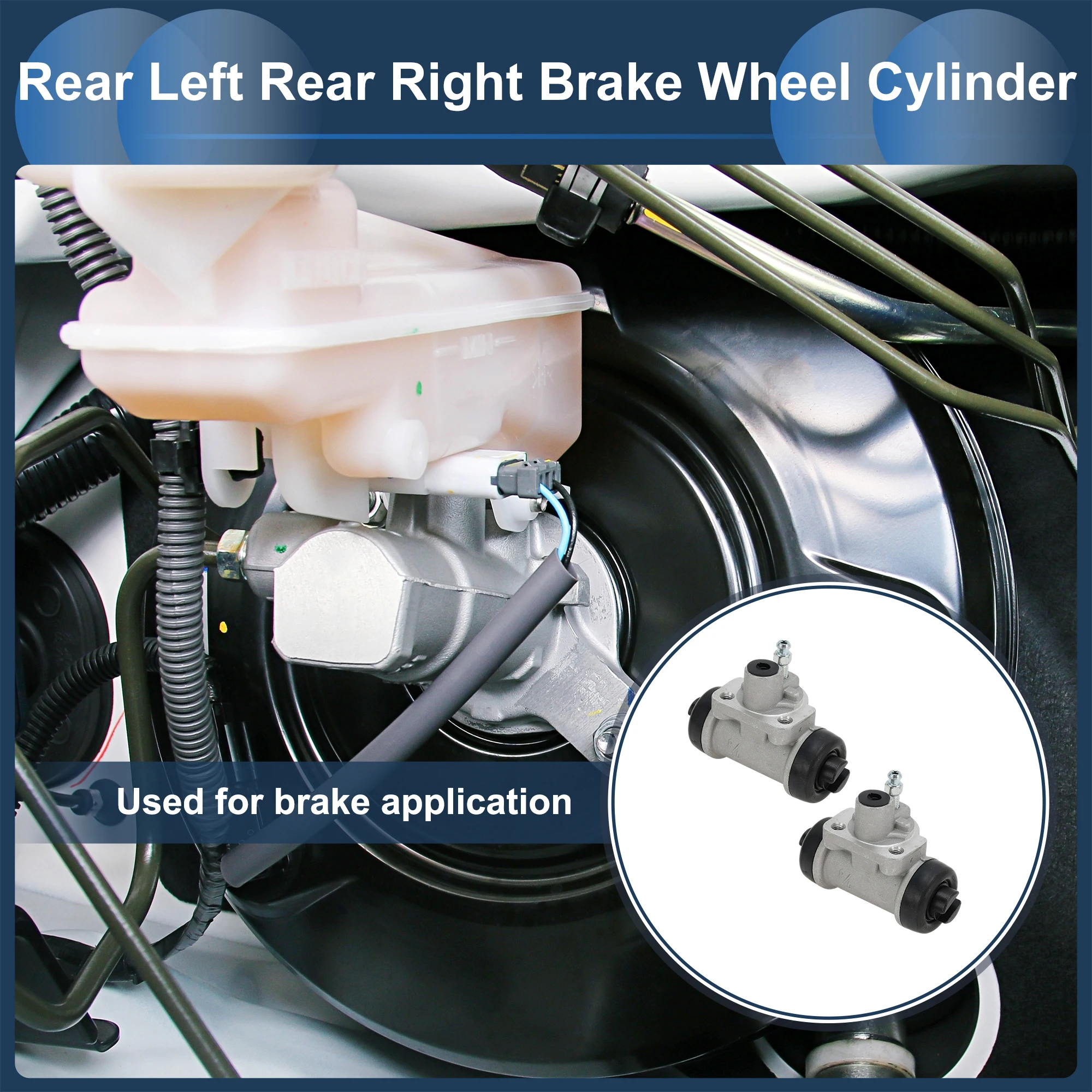 

Тормозной цилиндр UXCELL No W37872 для Nissan D21 88-94, чугун, серебристый тон, 2 шт.