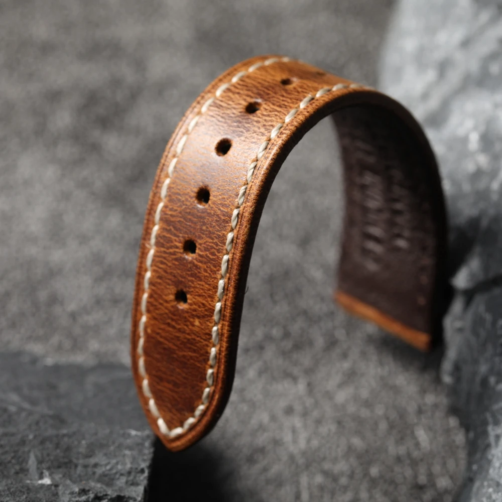 Handmade Short Italian Cowhide Leather Bracelet, 18 19 20MM Vintage Style, Genuine Leather Soft Bracelet, Size S, Men\'s and Wome