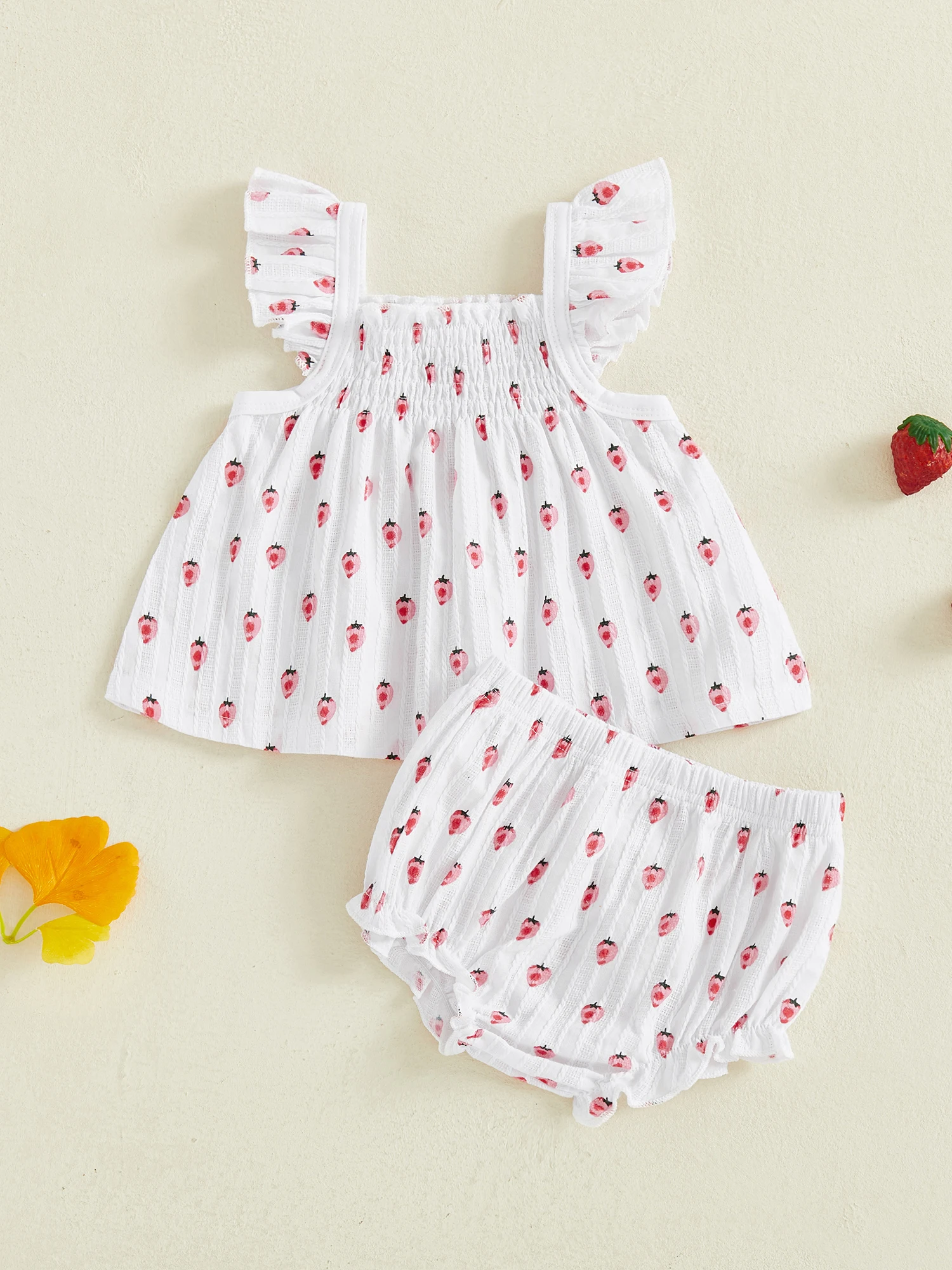 

Очаровательный комплект из топа и шорт без рукавов с цветочным принтом для маленьких девочек, летний наряд с квадратным воротником