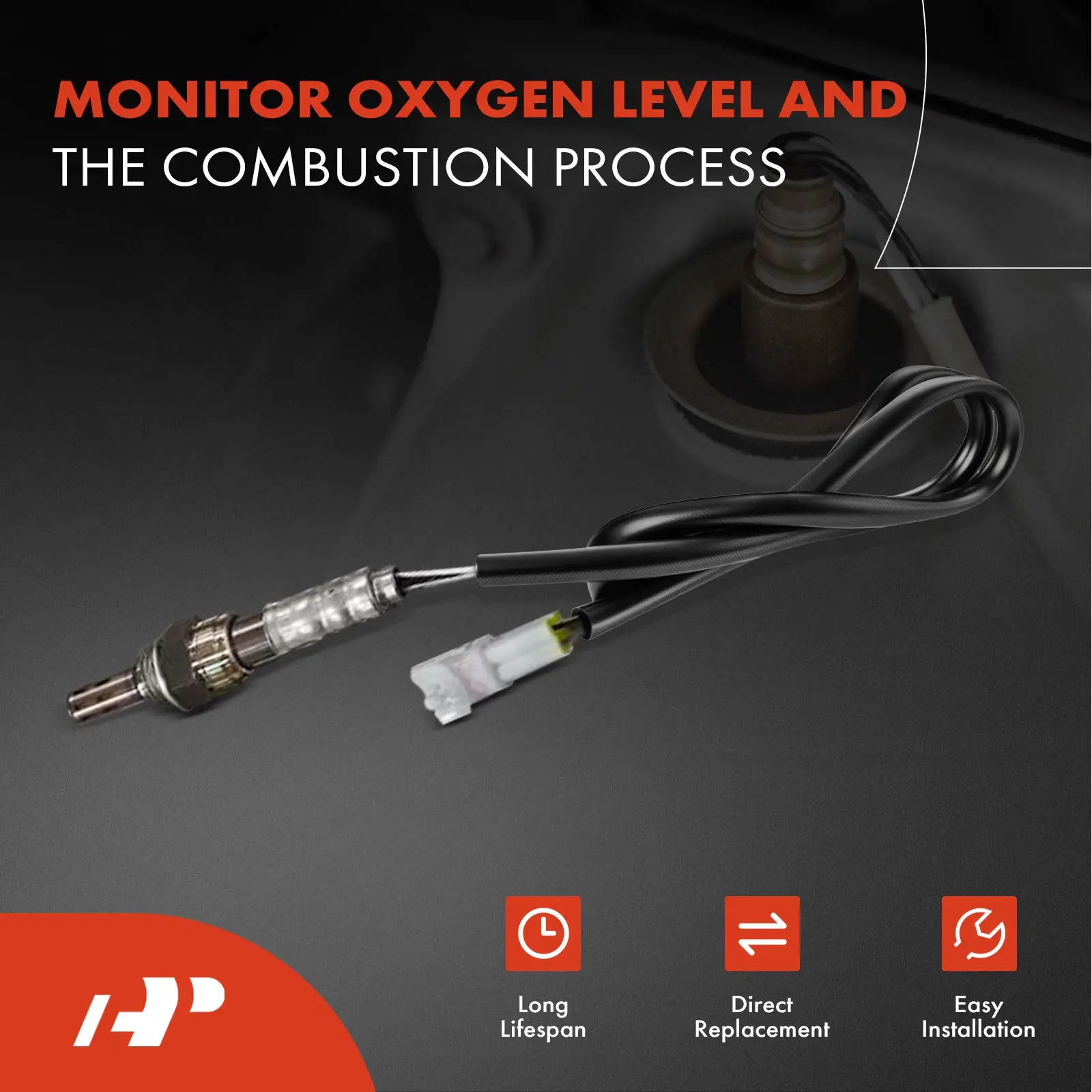 A-Premium O2 Oxygen Sensor with 4-Blades Male for Triumph Daytona 600-L Thunderbird Commander-L