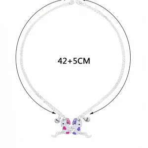 Katze Magnetische Halskette für beste Schwestern, schöne BFF -Scheibe, Kinderschmuckgeschenke, 2 PCs 8 Hauptverkaufskettenmagnet - №8