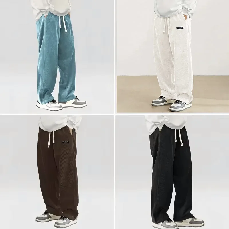 Herren Freizeithose, passgenau, gerade geschnitten, Cordhose, modische Passform, Baggy Sweatpants, Streetwear, Jugend, heiß begehrte Hose für Männer