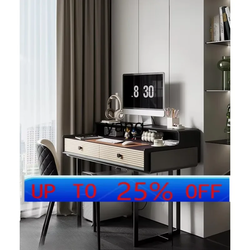 YJQQ Italian minimalist desk household bedroom computer desk integrated