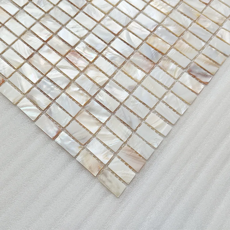 Shell Mosaic Mother Of Pearl Natural Kitchen Backsplash Wallpaper Tile Bathroom Background Shower Decorative Wall Tiles Sheet