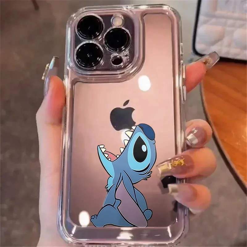 Miniso 2026 جديد غرزة جماليات مضحكة واضح حالات الهاتف آيفون 17 برو ماكس 12 13 11 16 15 14 17 زائد للصدمات بولي TPU كوكه #5