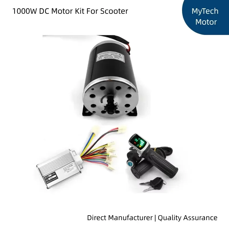 1000W Electric Scooter High Speed Brushed Motor Kit DC Motor Controller Throttle Grip for E-Scooter DIY Conversion Parts