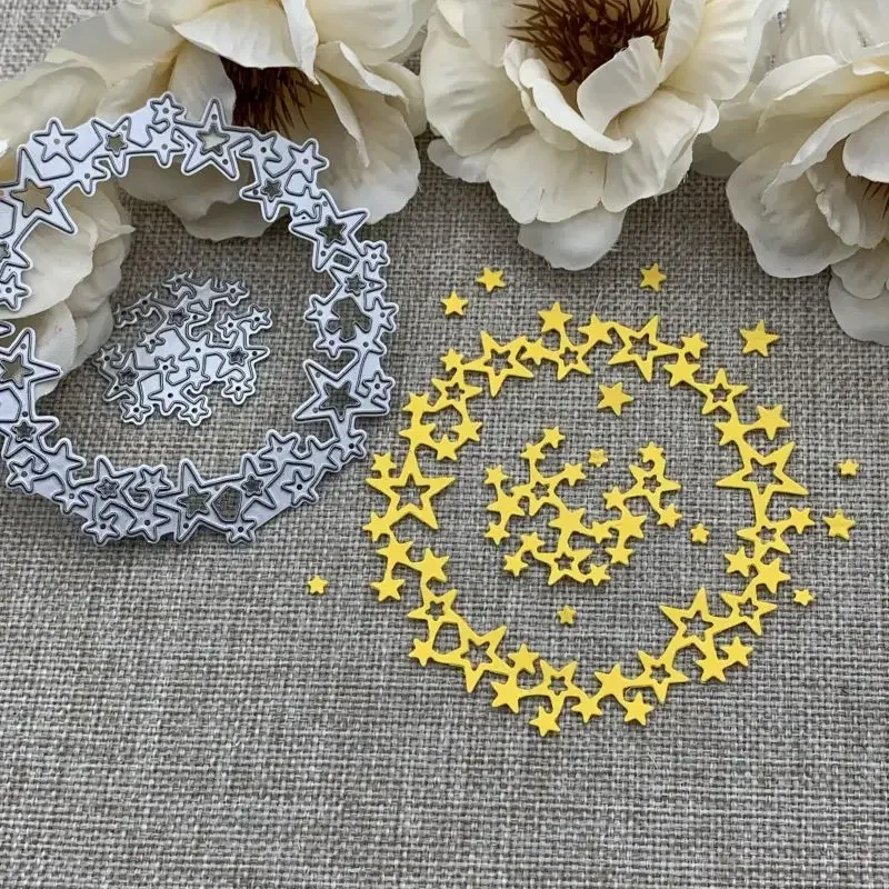 

Star circle frame Metal Cutting Dies For DIY Scrapbooking Decorative Embossing Handcraft Die Cutting Template Mold
