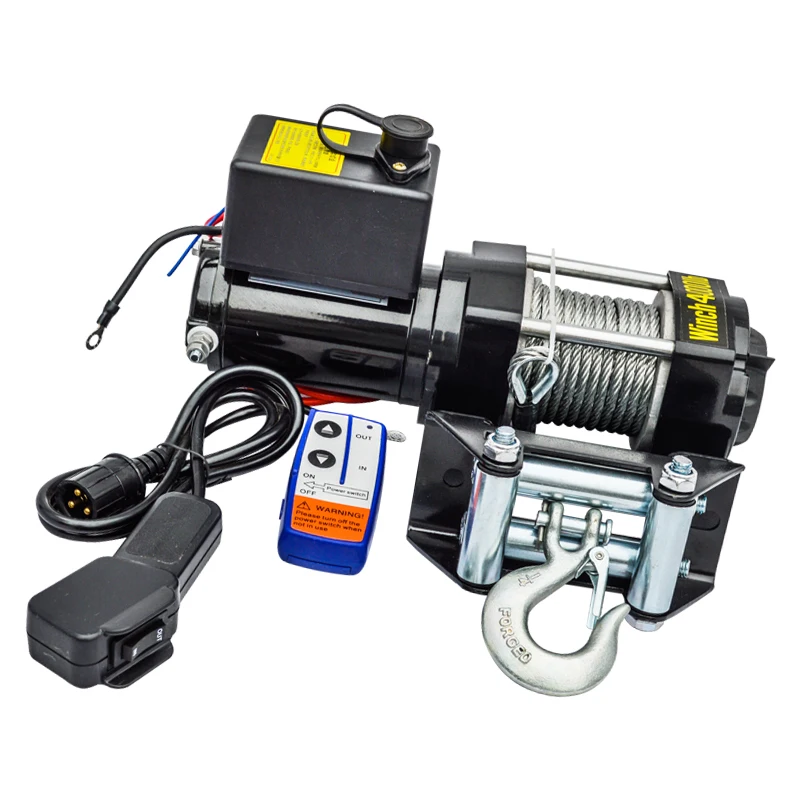 

Factory 2000lb mini electric winch with 12V motor for automotive applications