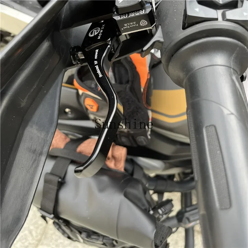 Suitable for spring 800MT 800NK modified aluminum alloy short two-finger brake handle clutch horn handlebar