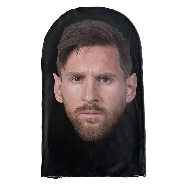 2024 3D Printed Seamless Messi Face Mask Celebrity Funny Dust Head Cover Sunscreen Riding Scarf Cosplay Headwear Hip Hop Hood