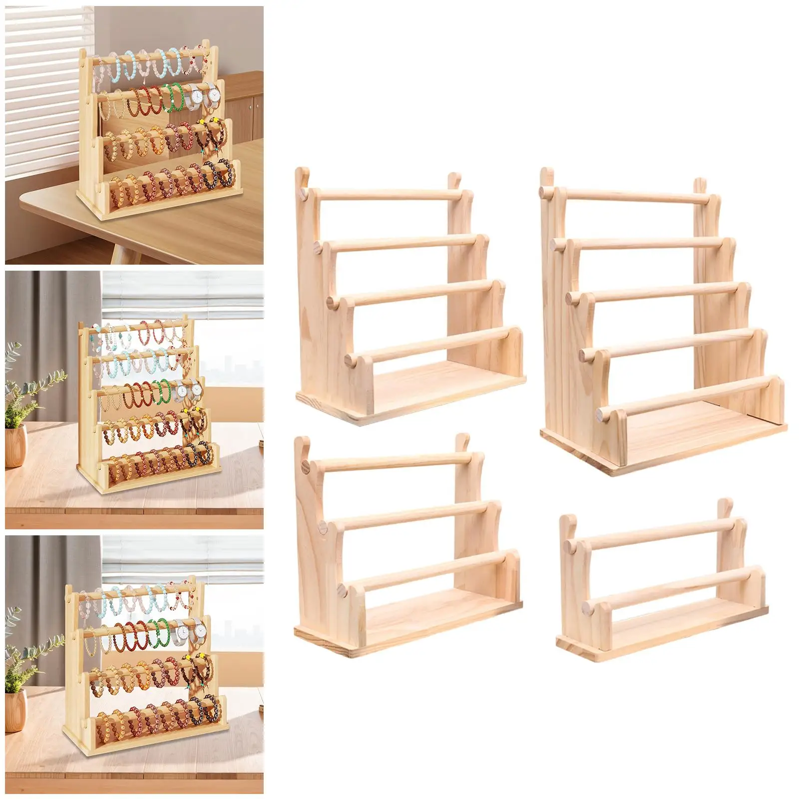 

Bracelet Organizer And Watch Display Stand with Hair Rope Holder for Countertop