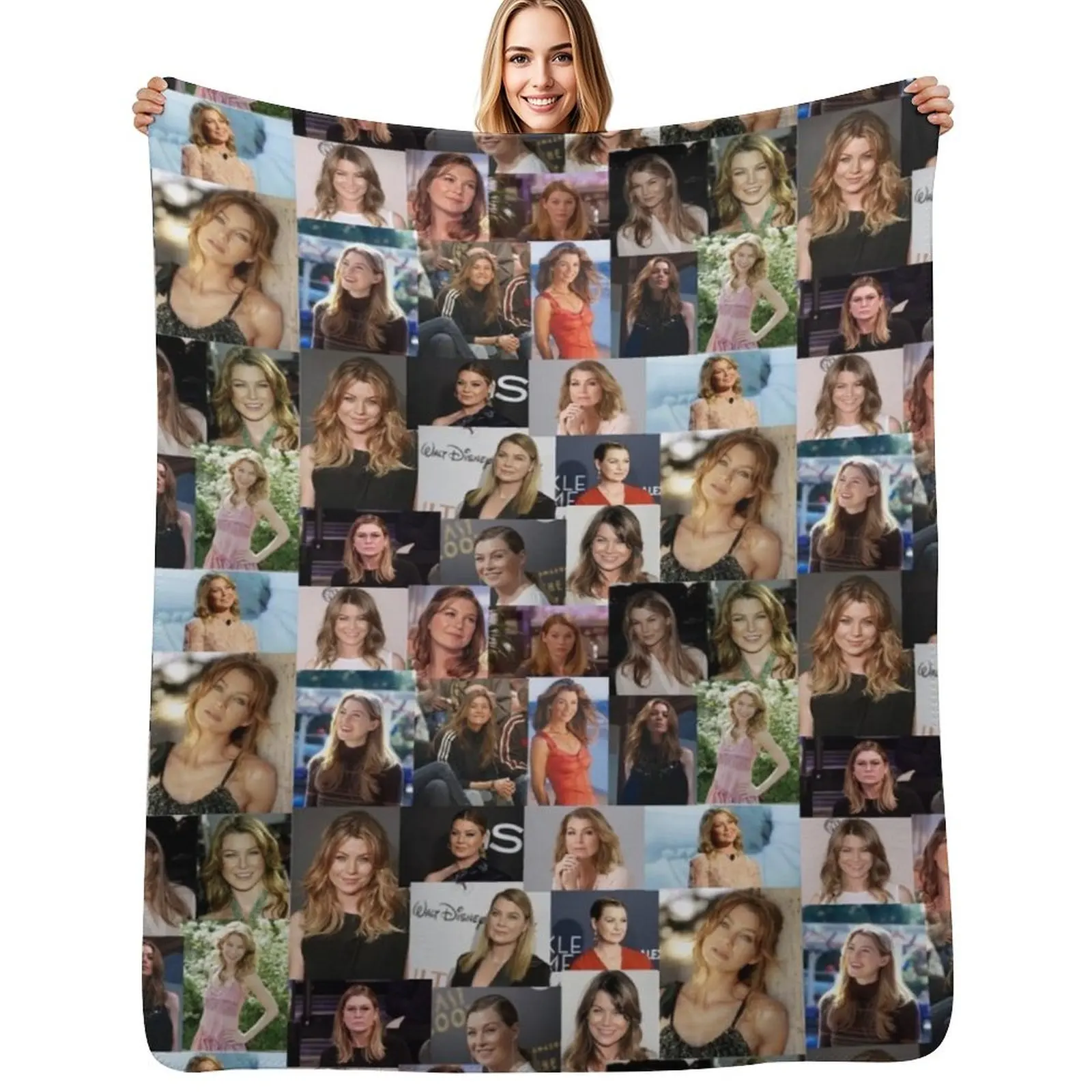 

Ellen Kathleen Pompeo Throw Blanket Durable Warm Blanket for Daily Home Use