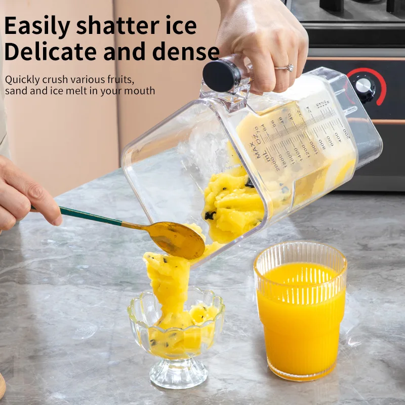 Electric High-Speed Automatic Fruit Blending Machine Multi-Functional Soundproof Commercial Use Milkshake Smoothie Making Motor