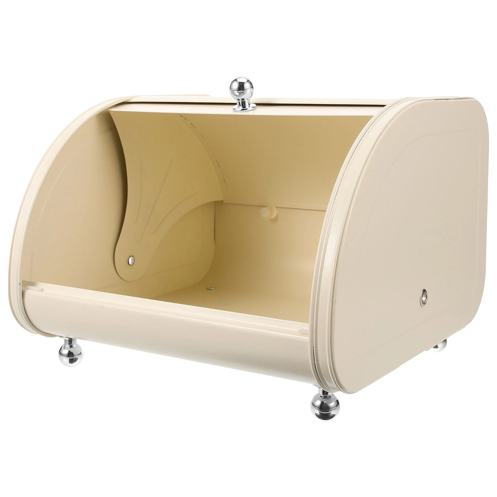 

White Carbon Steel Bread Box for Kitchen Countertop Sturdy Multi Functional Storage Container Bread Holder Food ganizer