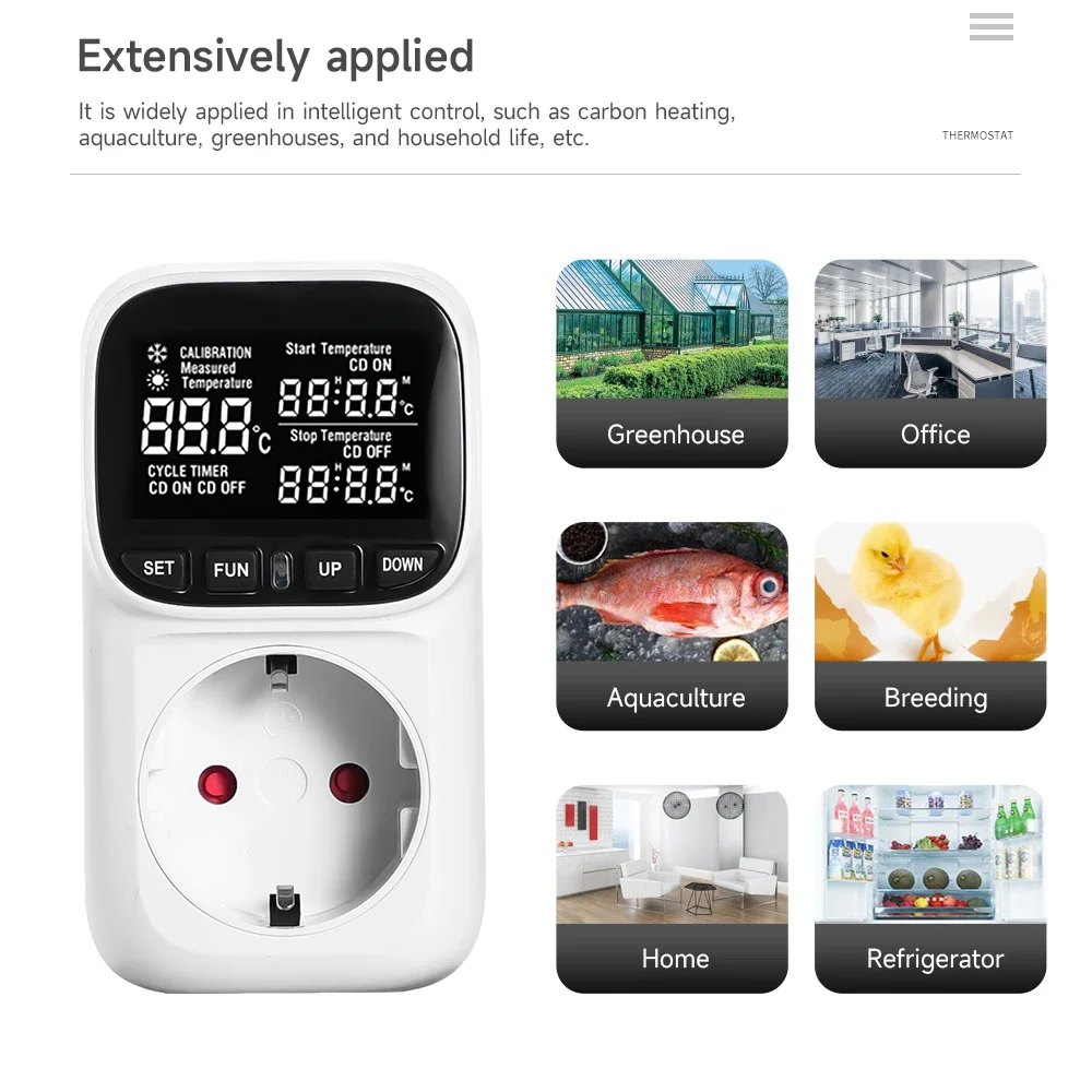 YAO Digital Timer Outlet Plug Timer Switch Socket Indoor Infinite Repeat Cycle Electrical Countdown With Timer Sensor 16A EU Plu